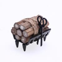Pila De Madera Para Miniatura De Casa De Muñecas 1:12 Con Estante De Hogar Fuego Decoración De Escena De Jardín De Fairy Garden - details 5
