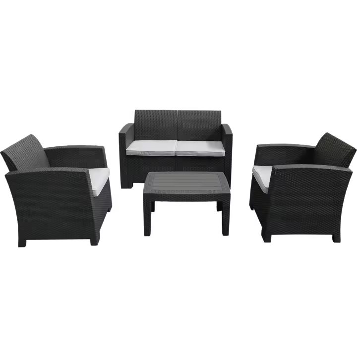 Chillvert CONJ.SIENA RESINA 3 SOFAS+MESA KCH403 - Conjunto de Sofás de Resina para Jardín - 1