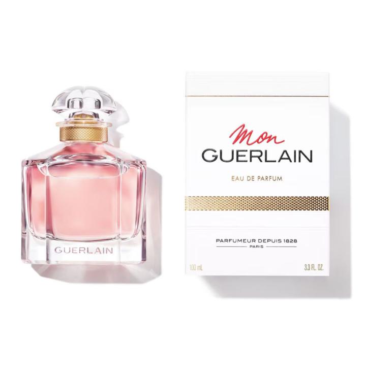 Guerlain - Mon Guerlain Eau de Parfum 100 Ml. Agua de perfume para mujer. Ideal para el día y para la noche y en estaciones frescas. Perfume de lujo floral.