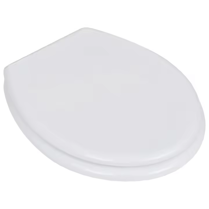 Tapa de Inodoro de Plástico Blanco Sencillo Cubierta de Asiento Suave Antibacteriana Reemplazable - 1