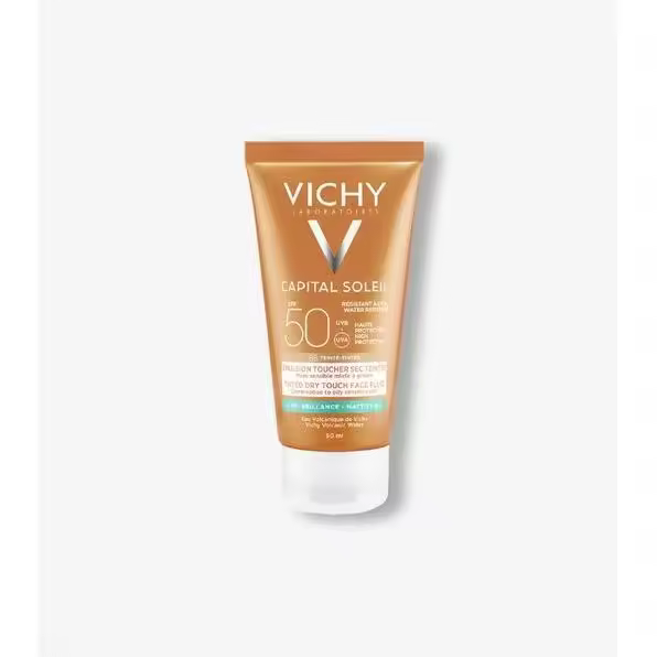 Vichy Capital Soleil Crema Protectora Facial con Color SPF50+, Textura Ligera y Acabado Mate, 50 ml - 1