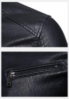 Chaqueta De Cuero Para Hombre Estilo Casual Moto Outdoor Primavera Otoño Cuello Alto Ajustada Para Otoño Y Invierno - details 10