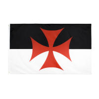 Bandeera De La Orden Templaria Roman Catholic Church 90x150 Cm FLAGLINK Bandera De Decoración De Polyester Super-Tex - details 0