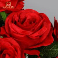 Ramo De Rosas Artificiales En Rosa Y Roja Decoración Para Bodas Y Hogar 9 Cabezas De Flores De Seda Flores Falsas Para Adornos Florales - details 13