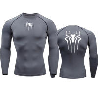 Camiseta De Compresión Para Hombre Con Estampado De Araña Deportiva Fitness Muscular Técnica De Secado Rápido Manga Larga Transpirable Para Gimnasio Y Uso Diario - details 5