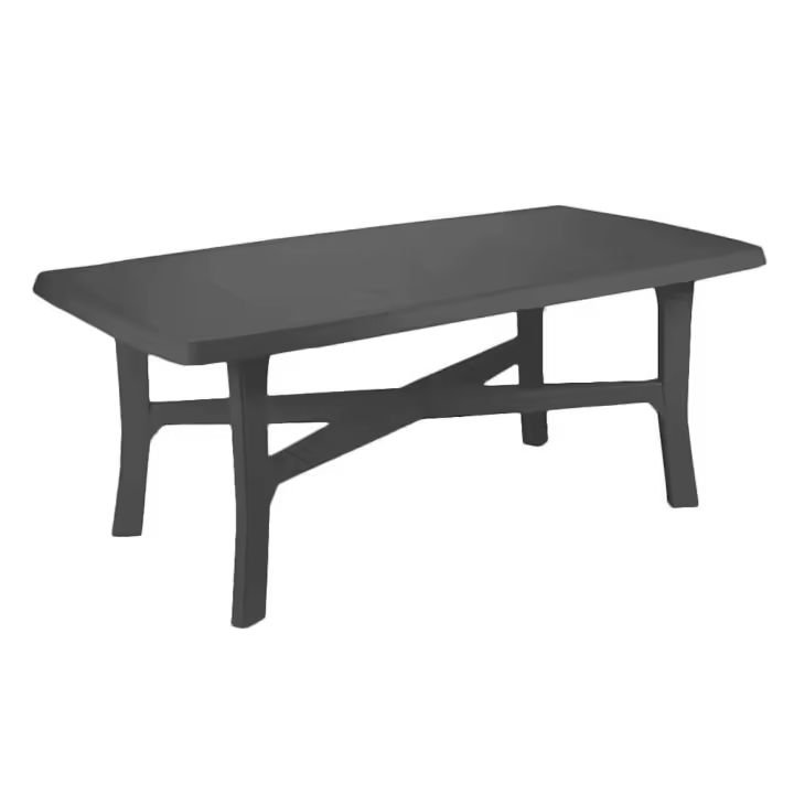 Mesa resina senna 180x100x72 cm antracita - 1