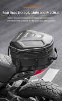 Bolsa De Motocicleta Para Asiento Trasero Impermeable Con Funda De Lluvia Y Diseño De Fibra De Carbono Bolsa De Almacenamiento Rígida Para Viaje Y Casco De Motocicleta - details 3