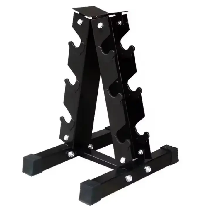 ALLINLIFE Juego de mancuernas con marco en A para entrenamiento con pesas, soporte para estante, equipo de gimnasio, estante para mancuernas hexagonal de 3 y 6 niveles - 1