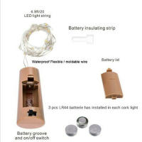 Luces LED Para Botella De Vino Barra 2M Decoración De Navidad Lámpara De Hadas De Cobre Cadena De Luces Festivas Incluye Batería - details 3