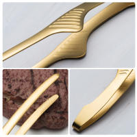 Pinzas Para Barbecue BBQ Herramienta De Cocina Acero Inoxidable Antideslizante Para Asado Y Pescado Clip Para Carne Y Pan - details 3
