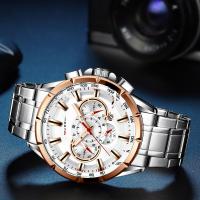 Reloj Deportivo Casual CURREN Para Hombres Con Cronógrafo Y Pantalla Grande De Acero Inoxidable Luminoso Resistente Al Agua Y De Cuarzo - details 17