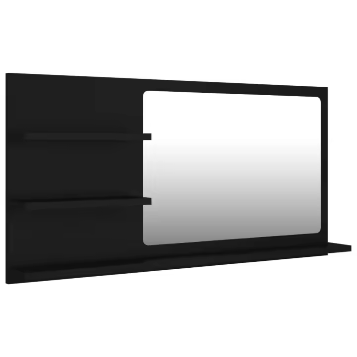 Espejo de baño Madera contrachapada Negro 90x10,5x45 cm - 1