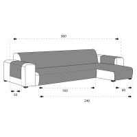 Cubre Chaise Longue VIR 240 cm de Valentia Home | Acolchado | Protección Completa | Ajuste Perfecto | Protector funda sofá | Funda Sofá para Inviero y Verano l Valido para brazo izquierdo y derecho - details 0