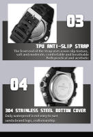 Reloj Deportivo Para Hombre SANDA Resistente Al Agua Con Alarma Reloj De Pulsera Cuarzo Digital Material De Correa De Silicona Estilo round - details 15