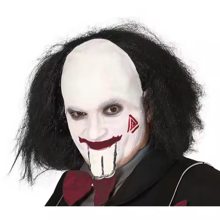 Guirca Peluca Calva con Pelo Negro de Jugador Asesino - 1