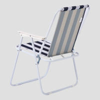 Silla plegable de rayas para exteriores y playa, con dimensiones de 40*50*73 cm. Ideal para viajes a la playa, vacaciones en la costa, acampar en el parque. Es plegable y cuenta con diseño ergonómico. - details 5