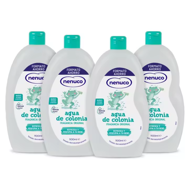 Pack x4 Agua de Colonia, con Menos Alcohol, Formato Ahorro 4x1100 ml - Nenuco - 1
