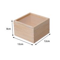 Caja De Madera Con Tapa Caja De Almacenamiento Multifuncional Cuadrada Para Escritorio Caja De Recuerdos Y Joyas Decorativa Contenedor De Almacenamiento - details 5