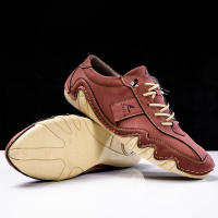 Zapatos Planos Casuales Para Hombres Hechos a Mano En Cuero PU Cómodos Mocasines Transpirables Zapatillas De Exterior - details 5