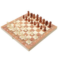 rparty Ajedrez de Madera 3 en 1 Plegable, Magnético,Tablero de Ajedrez 30X30 cm para horas de divercion - details 1