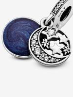 Pandora - Charm colgante Luna y cielo azul - Plata de ley - details 2