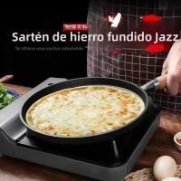Sartén De Hierro Fundido 26cm No Apariados Antideslizantes Para Huevos Tortitas De Harina Carne a La Parrilla En Estufa Y Inducción Cocina - details 0