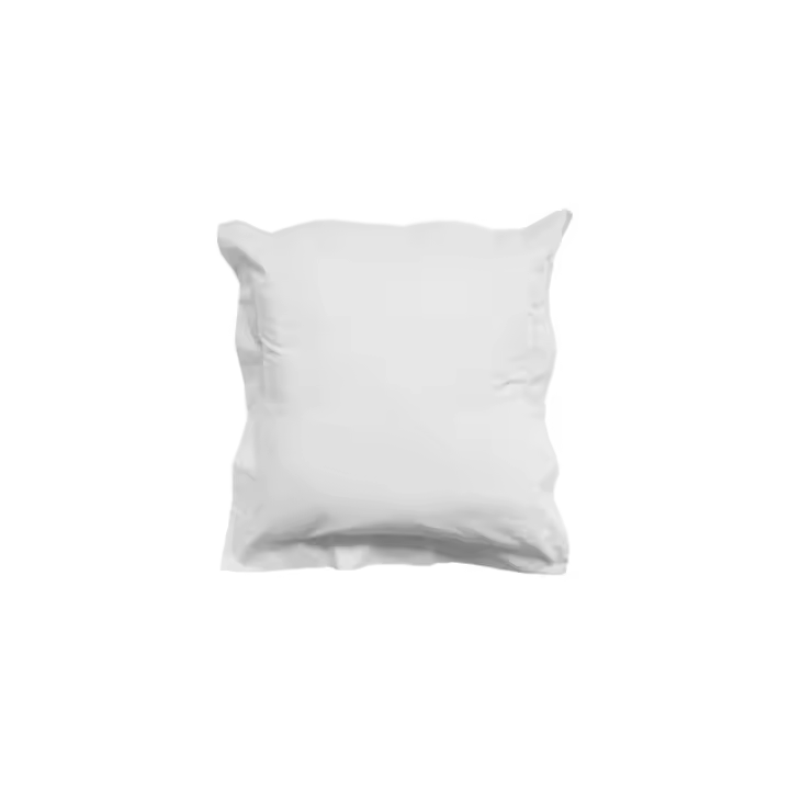 Manterol - Funda de cuadrante de 60x60cm de algodón percal 200 hilos blanca. Almohada de tejido natural liso para todas las estaciones, transpirable, duradero y de fácil planchado. - 1