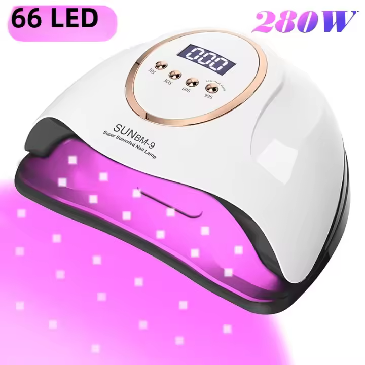 Lámpara LED UV Para Uñas 280W Con 66 LEDs Secado De Esmalte De Gel Función De Memoria De Tiempo LCD Herramientas De Manicura - 1