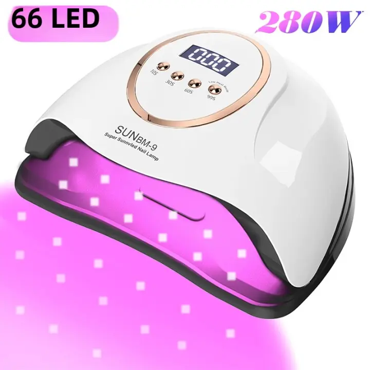 Lámpara LED UV Para Uñas 280W Con 66 LEDs Secado De Esmalte De Gel Función De Memoria De Tiempo LCD Herramientas De Manicura - 1
