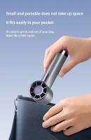 Abanico Portátil Mini De Alta Velocidad Recargable Silencioso Con Pantalla De Energía Display Fan De Aire Personal Mudo - details 2