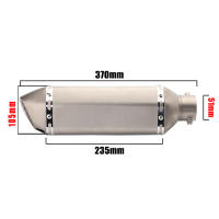 Silenciador De Moto De Fibra De Carbono 51mm Escape Ak Exhaust Universal Para CB400 Ninja250 MT09 Z800 Con Killer De DB - details 3