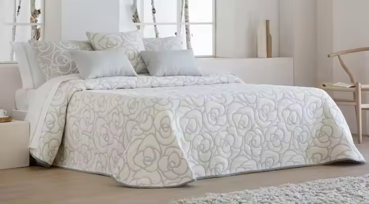 JVR - COLCHA TIPO 10 modelo LOTO - Tejido Jacquard Pique - Fabricado en España - Cama 90/105/135/150/160/180 - 1