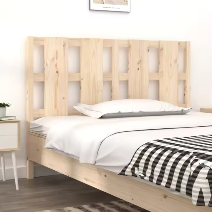 vidaXL Cabecero de cama madera maciza de pino 145,5x4x100 cm - 1
