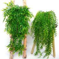 Vine Artificial De Eucalipto Para Decoración De Hogar Y Bodas Plástico Hojas Colgantes Falso Rattan Ivy Uso Exterior Y Exposición - details 14