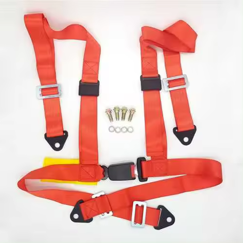Cinturón De Seguridad De Carreras Universal 4 Puntos Snap-In 2" Para Asiento Accesorios De Coche Fabricado En Nylon - 1