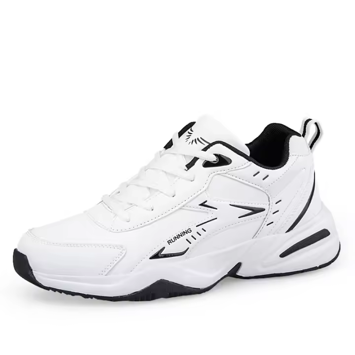 Zapatos De Deporte Casuales Para Hombres Suela Gruesa Transpirables Malla Cordones Versátiles Moda 2024 Aumento De Altura Suaves - 1