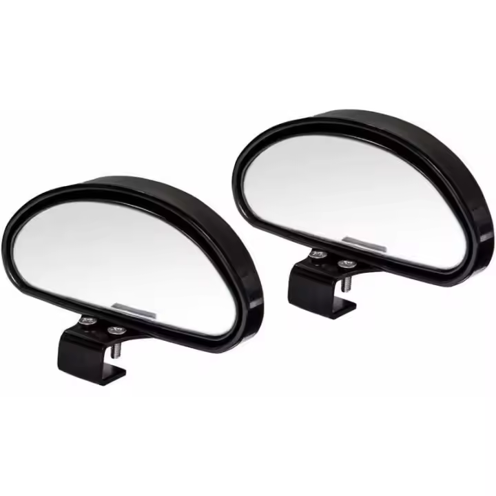 (2 piezas) Espejo retrovisor de conducción acompañado Espejo de punto ciego Espejo retrovisor de conducción acompañado para todos los automóviles - Espejo convexo de ángulo ajustable - 1