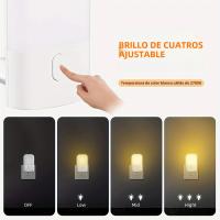 Juego De 1/2 Luces Nocturnas LED Inteligentes Mini Luz Blanca Cálida Ajustable Sensor De Luz Plug-In Para Dormitorio Baño Cocina - details 9