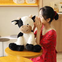 Muñeco De Peluche Kawaii De Vaca Sentada Realista Para Niños Juguetes De Animales De Peluche Navidad Regalo Cálido Y Suave Para Niñas Y Niños - details 3