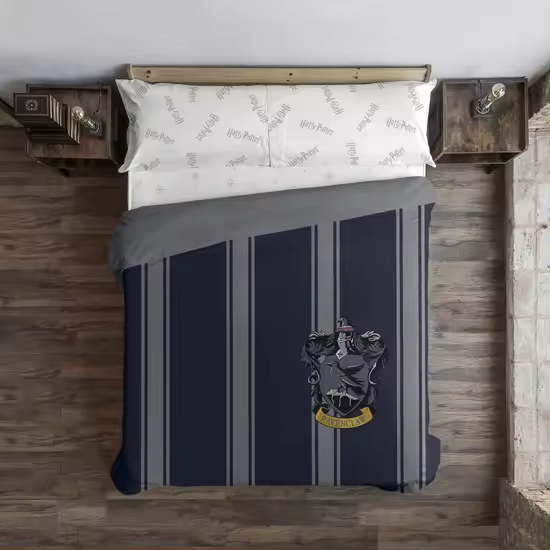 BL BELUM  Funda nórdica Harry Potter, Funda nórdica con botones 100% algodón modelo Ravenclaw Rayas - Funda Nórdica Extrasuave - Funda Nórdica 100% Made in Spain - 1