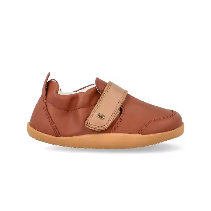 Bobux Xplorer Ripple Mocca + Caramel - Zapatos de piel para niños con tira autoadherente y elástico - 1