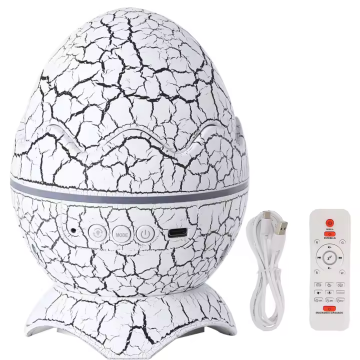 Lámpara Proyector De Huevos De Dinosaurio Con Altavoz Bluetooth Y Control Remoto Luz Nocturna Estelar Para Decoración De Habitaciones Infantiles - 1