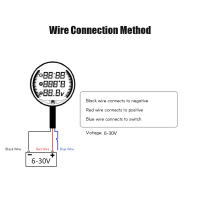 Medidor De Voltaje Y Temperatura Para Motocicleta Y ATV Con Reloj Y Cronómetro Digital LED 4 En 1 Tester De Voltaje Y Temperatura - details 5