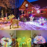 Luz De Cuerda Solar Exterior 12m Con 100 LED 8 Modos Luces De Navidad Para Jardín Piscina Patio Valla Decoración De Año Nuevo - details 8