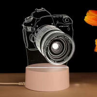 Lámpara Nocturna 3D SanjiCook De Acrílico Con LED Dinosaurio Oso Ciervo Amor Para Boda Navidad Cumpleaños Decoración De Fiesta - details 4