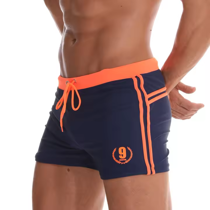 Bragas De Natación Para Hombres Swimtrunks Homens Maillot De Bain Boy Swimwear Male Beach Monochrome Impermeable De Poliamida Y Nylon - 1