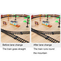 Tren De Ferrocarril Clásico Con Motor De Agua Vapor Para Niños Juguete De Modelo De Simulación Con Vías De Playset Operado Por Batería Regalo Ideal Para Edad 7-12 Años - details 3