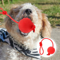 Bola De Goma Elástica Para Perros Juguetes Resistentes Mordedura Entrenamiento Molar Para Puppies Suministros De Mascotas Roja - details 4