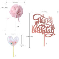 Topper De Cumpleaños PinkHeart Decoración De Pastel Con Corazón Rosa Para Fiestas De Cumpleaños Adornos Para Pasteles Y Cupcakes - details 7