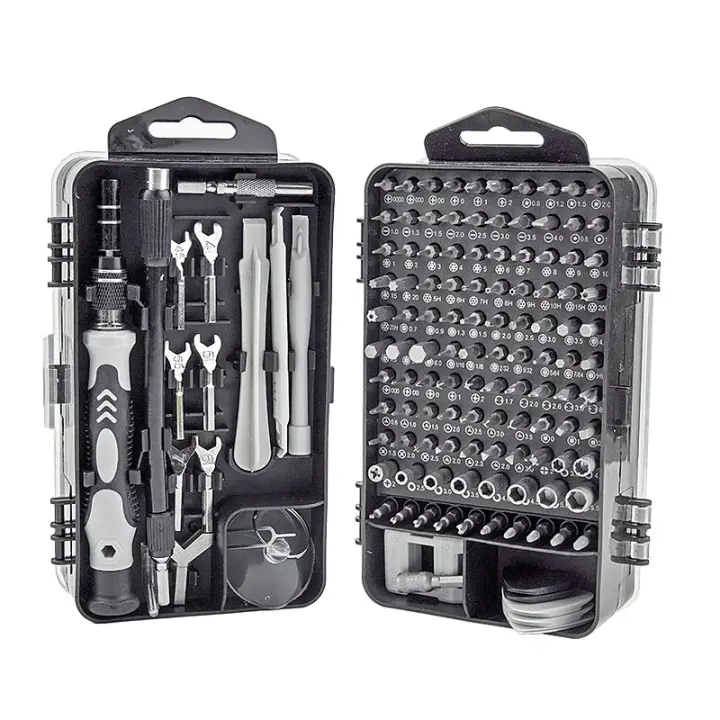 Kit De Reparación De Computadoras 115 En 1 Con Destornilladores Magnéticos Para Portátiles Set De Destornilladores De Precisión Con Estuche - 1